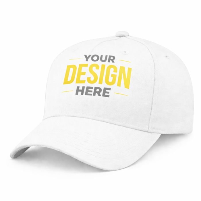 White Brushed Cotton Baseball Cap