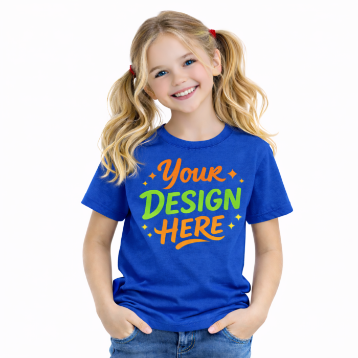 Girls T-Shirt Round Neck - Blue