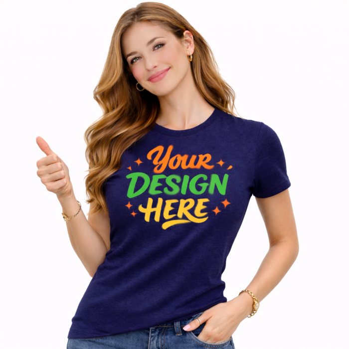 Ladies T-Shirt Round Neck - Blue