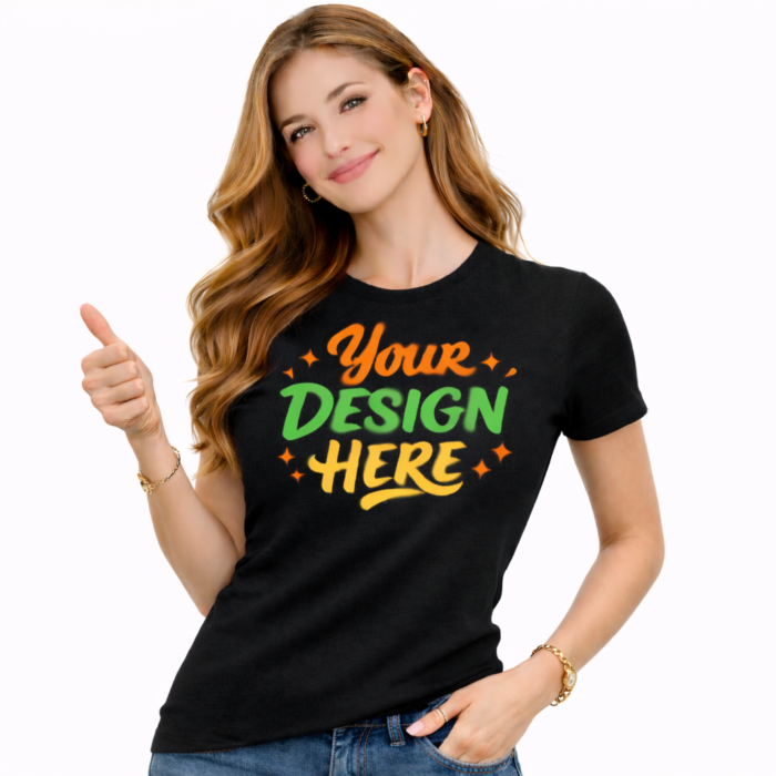 Ladies T-Shirt Round Neck - Black