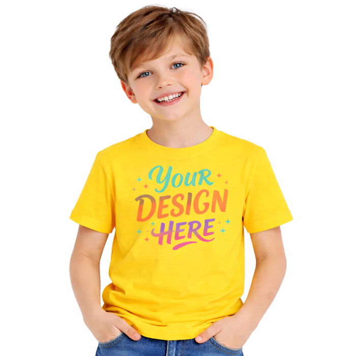 Boys T-Shirt Round Neck - Yellow