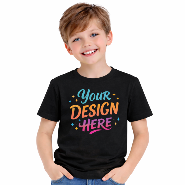 Boys T-Shirt Round Neck - Black