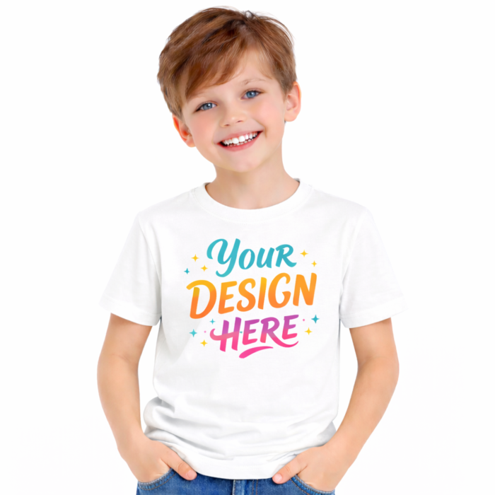 Boys T-Shirt Round Neck - White