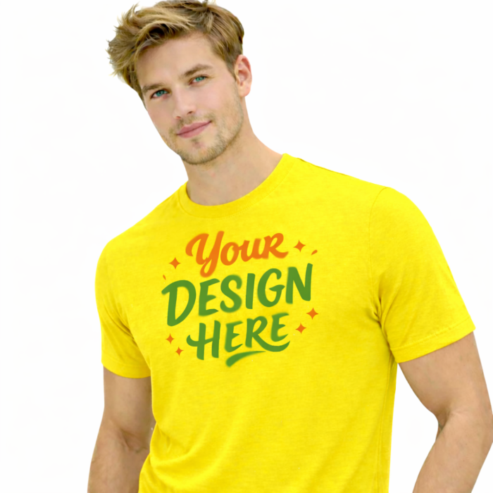 Gents T-Shirt Round Neck - Yellow