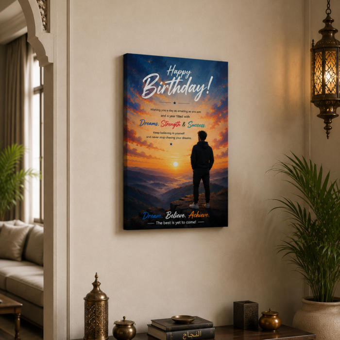 Birthday Canvas Print – 50 × 70 CM