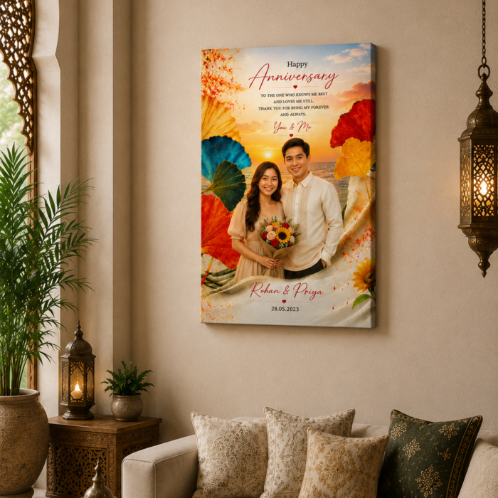 Wedding Anniversary Canvas Print – 60 × 90 CM